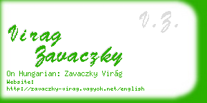 virag zavaczky business card